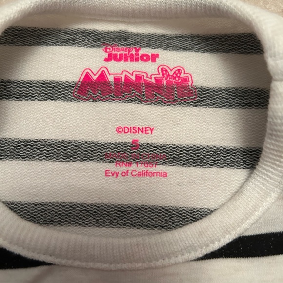 Disney Junior Minnie Short Sleeve Tee Black Red White - Picture 4 of 4